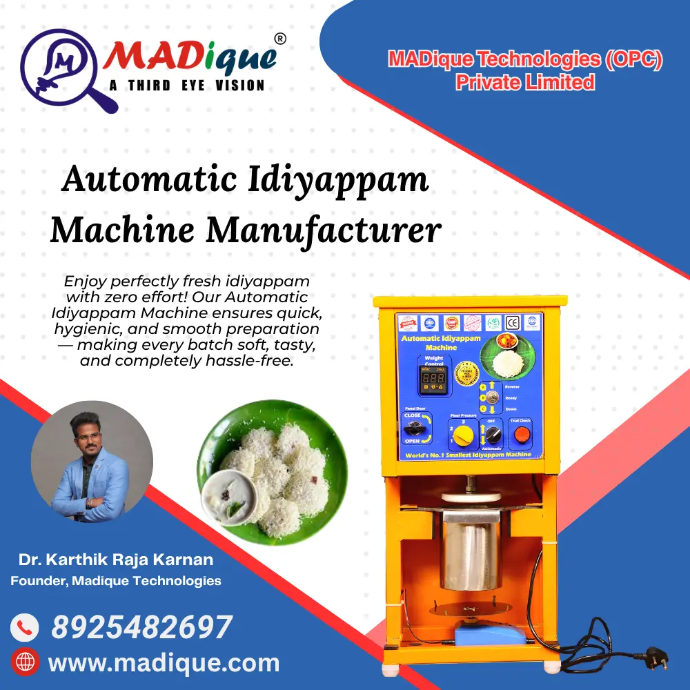Commercial Automatic Idiyappam Machine Manufacturer