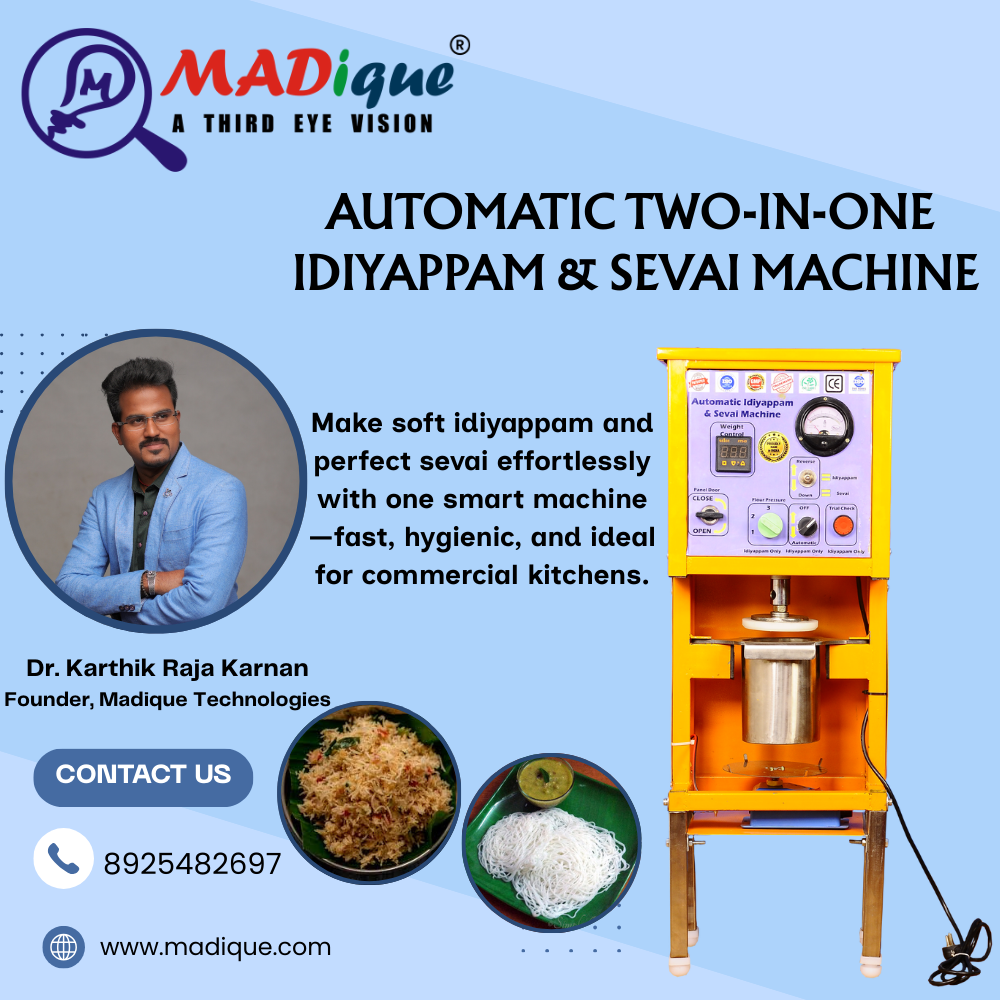 Automatic Two in One Idiyappam and Sevai Machine –madique