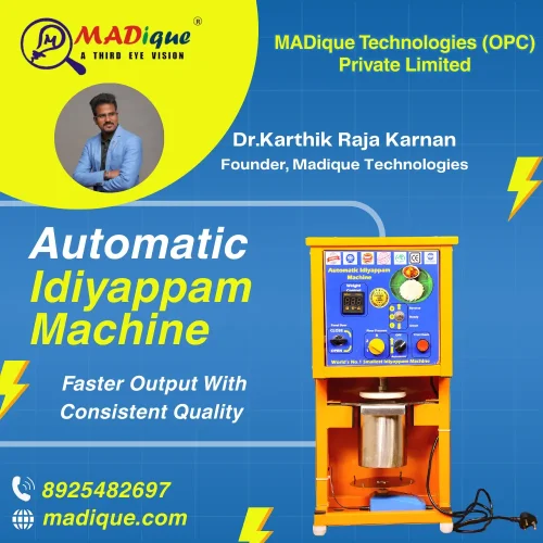 Automatic Idiyappam Machine Manufacturer in Kerala by Madique Technologies